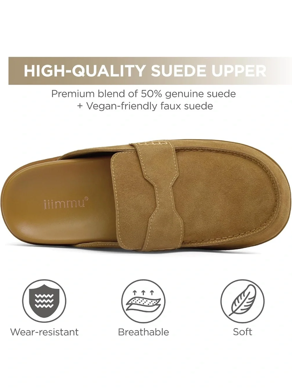 New Vegan Suede Slip-On Mule Loafer